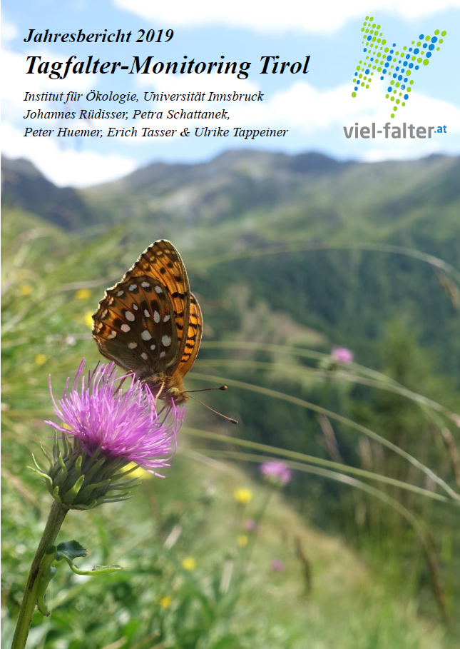 Deckblatt Viel-Falter Jahresbericht Tirol 2019: Feuriger Perlmuttfalter (Fabriciana adippe)